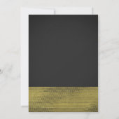 Matte Gouden Moderne Glamour Sequins Feest Uitnodi Kaart (Achterkant)