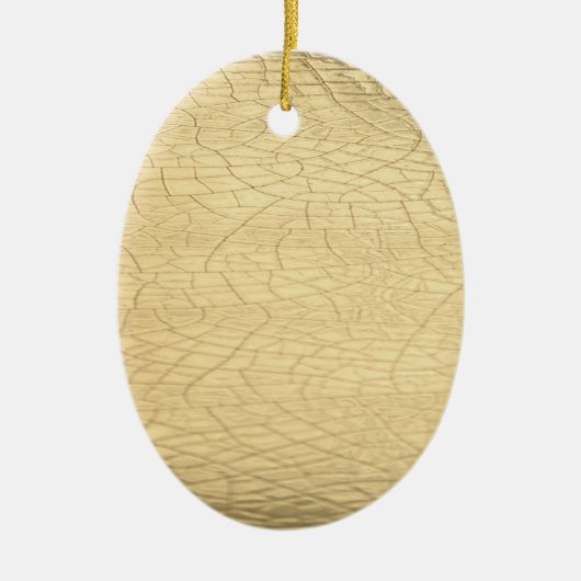 Matte gouden steen keramisch ornament (Voorkant)
