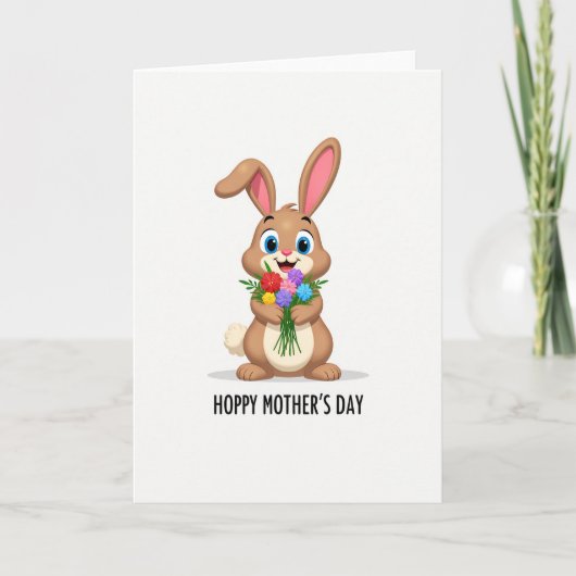 Matte Happy Boeketkaart Kaart (Voorkant)
