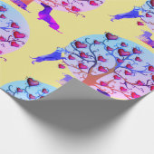 Matte inpakpapier, Valentijn Dachshund Hearts Cadeaupapier (Hoek)