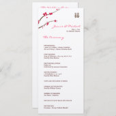 Matte kerry blossom bruiloft programmakaart (Voorkant / Achterkant)