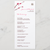 Matte kerry blossom bruiloft programmakaart (Voorkant)