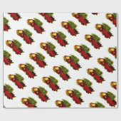 MATTE KERST Inpakpapier met Kerstman (Vlak)