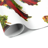 MATTE KERST Inpakpapier met Kerstman (Rol Hoek)