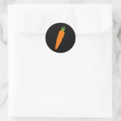Matte kostume Kind Funny Vegetable Carrot Ronde Sticker (Tas)
