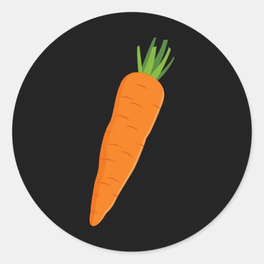 Matte kostume Kind Funny Vegetable Carrot Ronde Sticker (Voorkant)