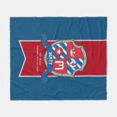 Matte letter M met de naam blauwe deken (Voorkant (Horizontaal))