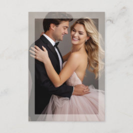 Matte lijst foto bruiloft gouden beige behuizing informatiekaartje