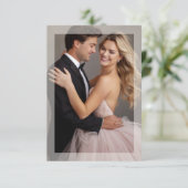 Matte lijst foto bruiloft gouden beige behuizing informatiekaartje (Staand voorkant)