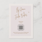 Matte lijst foto bruiloft gouden beige behuizing informatiekaartje (Achterkant)