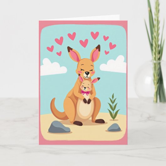 Matte Moeder en Kind Liefde Kaart (Voorkant)