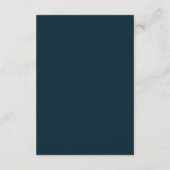 Matte Monogram Minimaal QR-code Trouwen Navyblauw  Informatiekaartje (Achterkant)