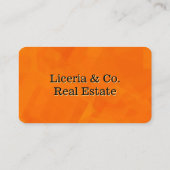 Matte Oranje Luxe Visitekaartje (Achterkant)