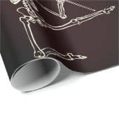 Matte pakpapier, 30 x 6' DANCING SKELETON Cadeaupapier (Rol Hoek)