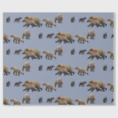 Matte pakpapier, 30 x 6 inch met grizzly beren cadeaupapier (Vlak)