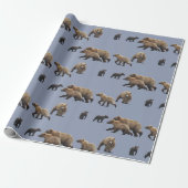 Matte pakpapier, 30 x 6 inch met grizzly beren cadeaupapier (Uitgerold)