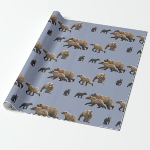 Matte pakpapier, 30 x 6 inch met grizzly beren cadeaupapier