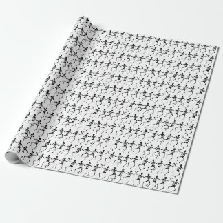 Matte pakpapier, 30 x 6' SKELETON Cadeaupapier