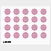 Matte Pink business dank u Ronde Sticker (Vel)