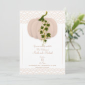 Matte Pink Storybook Hearts Fall Wedding Kaart (Staand voorkant)