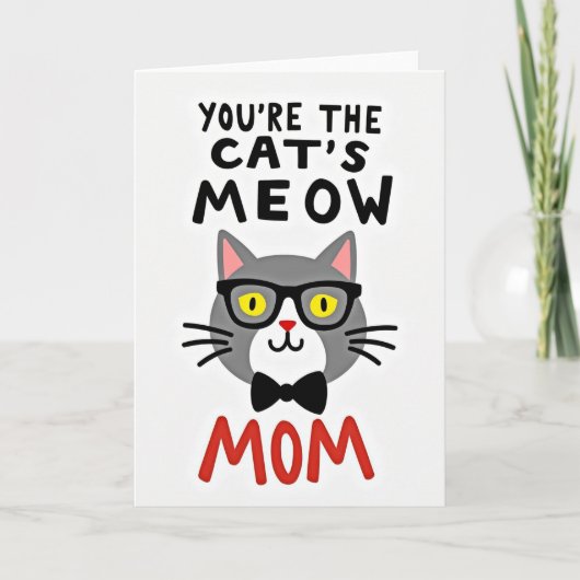 Matte Poes Super Mama Kaart (Voorkant)