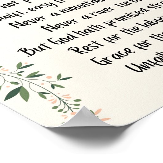 Matte Poster Wat God Hath beloofde (Hoek)