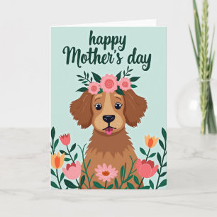 Matte Puppy Bloemen Liefde Kaart