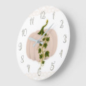 Matte Roze Blush Storybook Fairytale Pumpkin Large Grote Klok (Hoek)