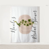 Matte roze Herfst Vrijgezellenfeest achtergrond Wandkleed (Voorkant)