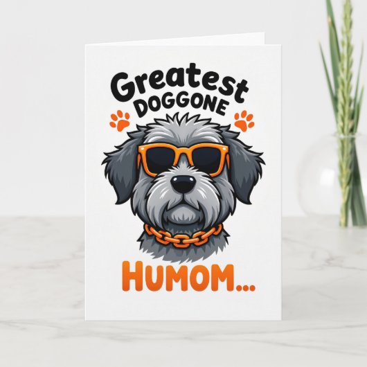 Matte Ruige Hond Humom Kaart (Voorkant)