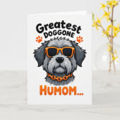 Matte Ruige Hond Humom Kaart (Gele Bloem)