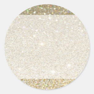 Matte sparkle gold nodigt u altijd uit ronde sticker