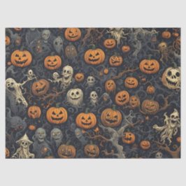 Matte Spooky Pumpkins Ghosts Tissuepapier