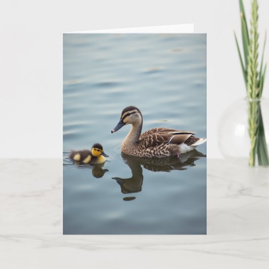 Matte Watervogelfamiliekaart Kaart (Voorkant)
