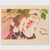 Matte wrapping Paper Japans Woodblock Poppies Cadeaupapier (Vlak)