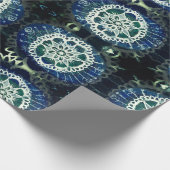 Matte Wrapping Papier, witte blauwe mandala Cadeaupapier (Hoek)