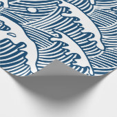 MATTE WRAPPORTBLAUW- EN WITpapier Cadeaupapier (Hoek)