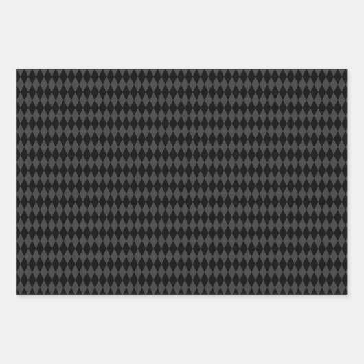 Matte zwart en grijs esthetisch patroon inpakpapier vel (Voorkant 2)