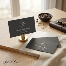 Matte Zwarte Clean Design Magnetische Visitekaart