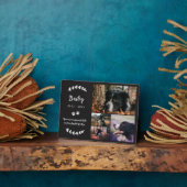 Matte zwarte poten & groen 4 foto's huisdierherden fotoplaat (Zijkant)