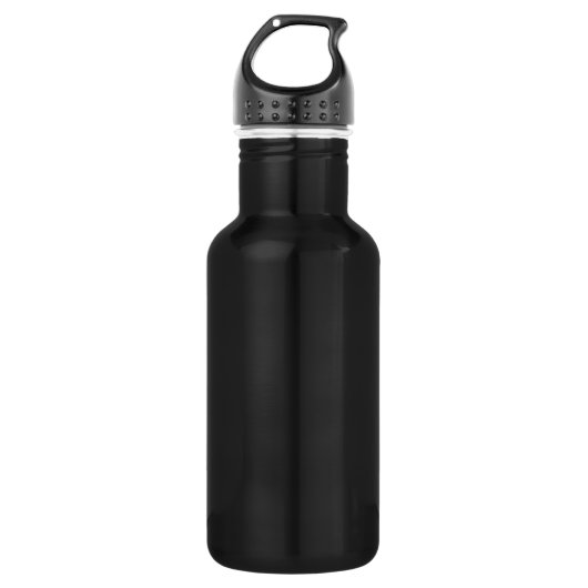 Matte Zwarte RVS Waterfles Voeg Eigen toe (Voorkant)