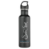 Matte zwarte Zee Star CR Water Fles (Voorkant)