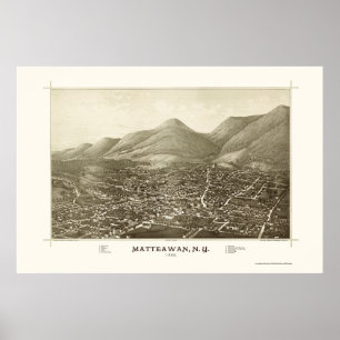 Matteawan, NY Panoramic Map - 1886 Poster