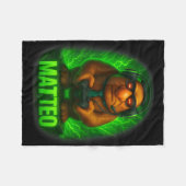 Matteo Meme Italiaanse Brainrot Goblin Das Hoed Vi Fleece Deken (Voorkant (Horizontaal))