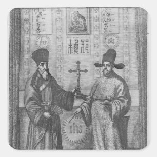 Matteo Ricci en Paulus Li Vierkante Sticker