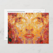 MATTER MAAKT GEEN Fractal Masker in Red Yellow Briefkaart (Voorkant / Achterkant)