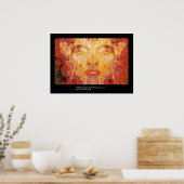 MATTER MAAKT GEEN Fractal Masker in Red Yellow Poster (Keuken)