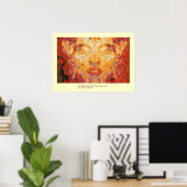 MATTER MAAKT GEEN Fractal Masker in Red Yellow Poster (Thuiskantoor)