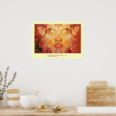 MATTER MAAKT GEEN Fractal Masker in Red Yellow Poster (Keuken)