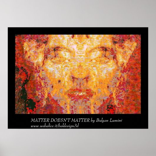 MATTER MAAKT GEEN Fractal Masker in Red Yellow Poster (Voorkant)